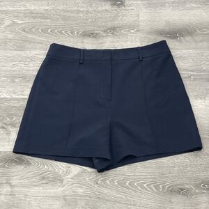 MILLY Hayden Pintuck Shorts Navy Blue Women's Size‎ 12